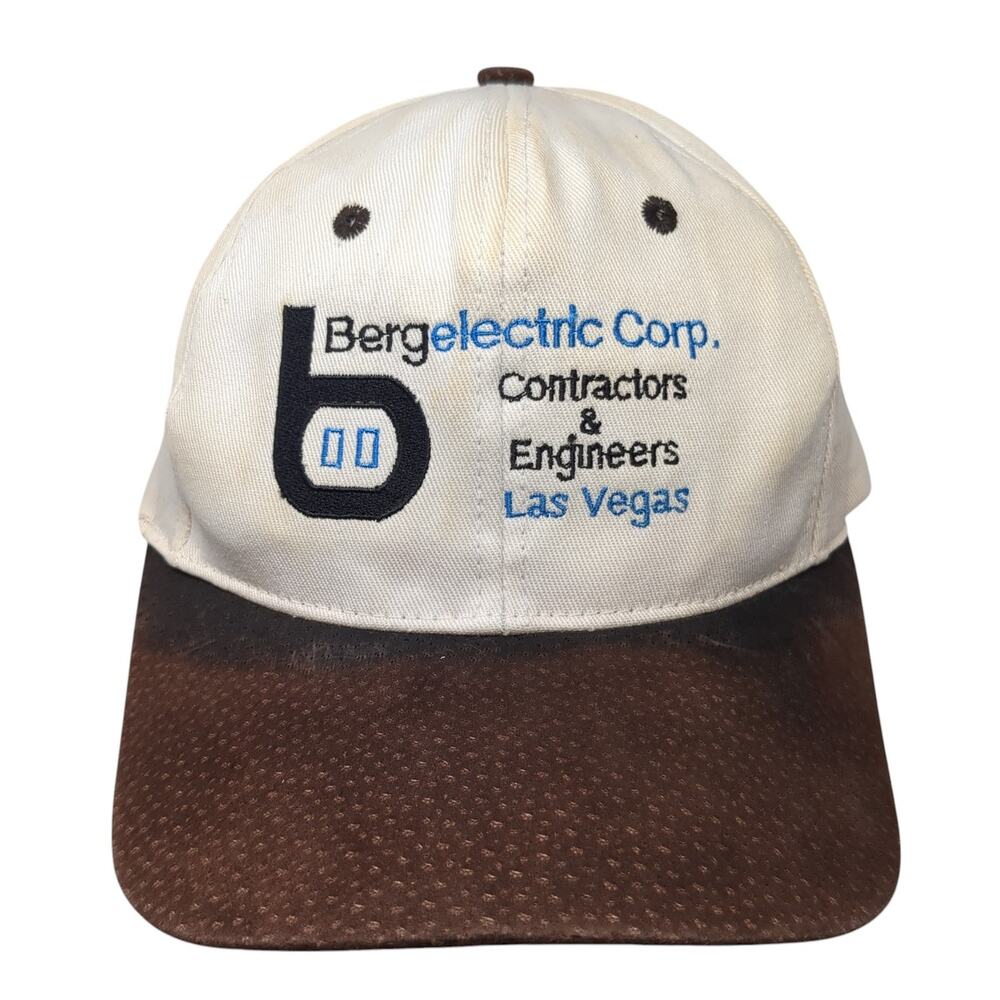 Bergelectric Corp. Slideback Hat White One Size Embroidered Colorblock